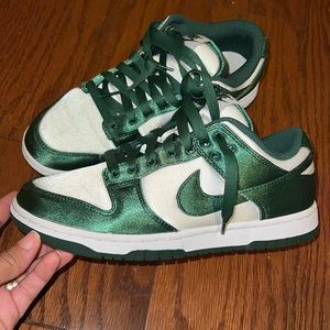 Team green nike dunks size 7 women’s